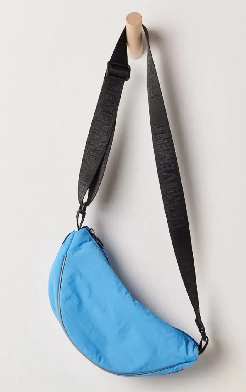 FREE PEOPLE MOVEMENT Bulls Eye Sling Bag Blue NWT